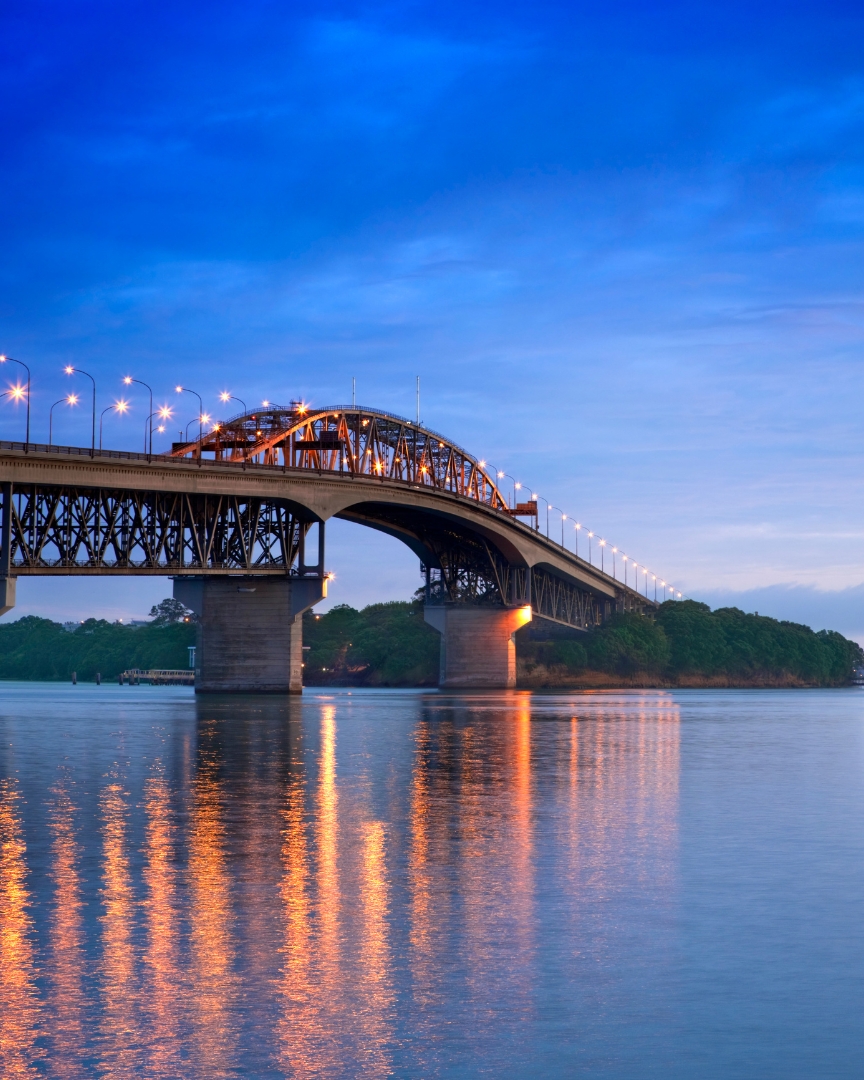 Harbour bridge en Auckland, New Zealand